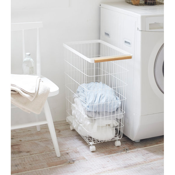 Laundry basket on clearance wheels